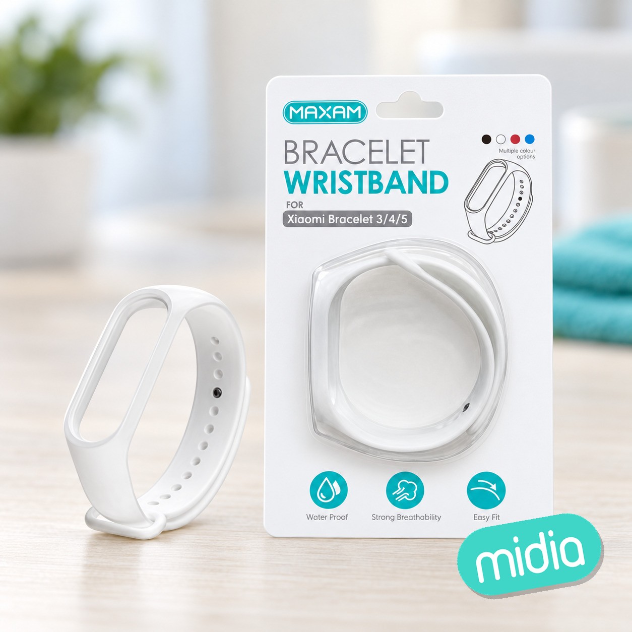WB-1000 Blanco Xiaomi Universal Mi 3 / Mi 4 TPU Wristband