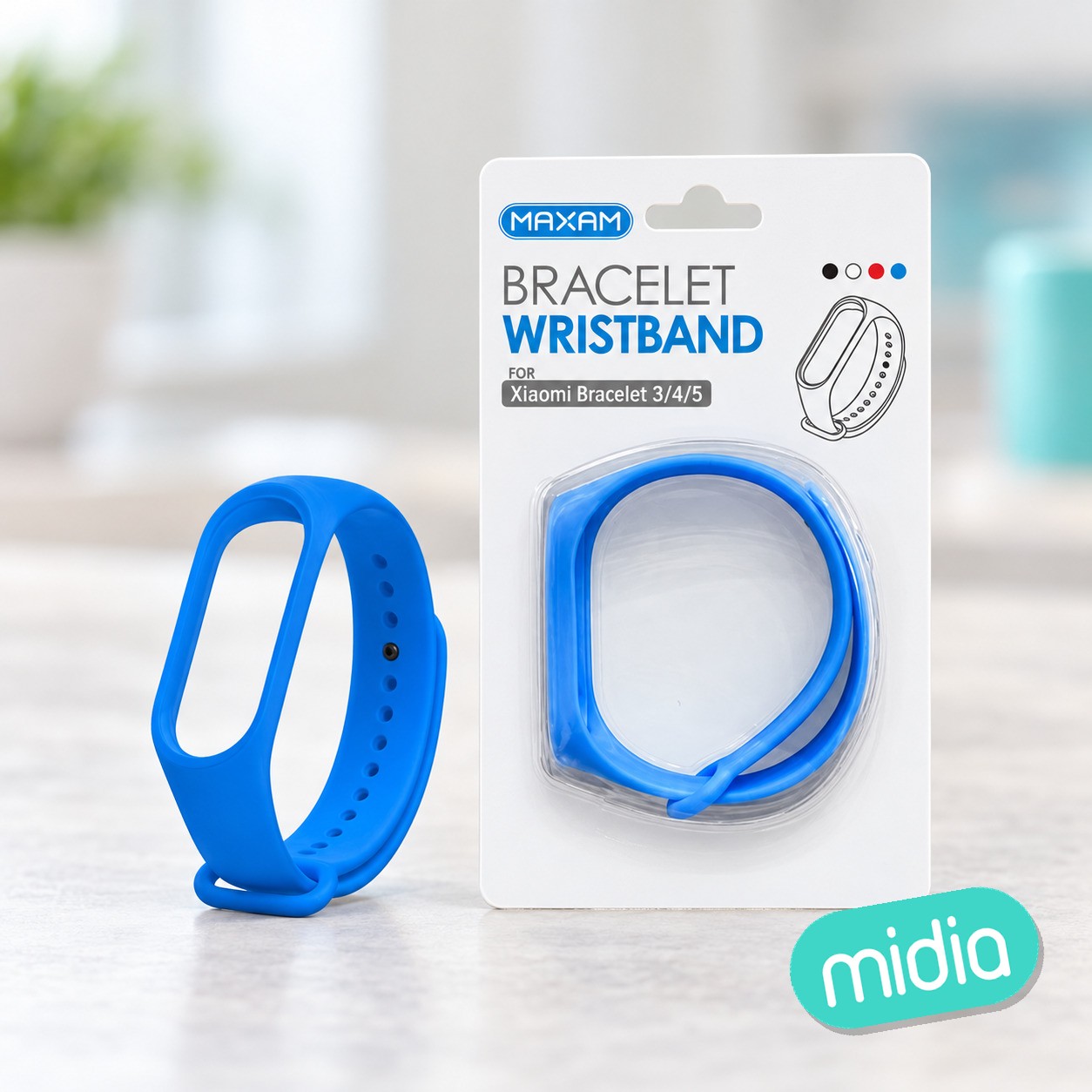 WB-1000 Azul Xiaomi Universal Mi 3 / Mi 4 TPU Wristband