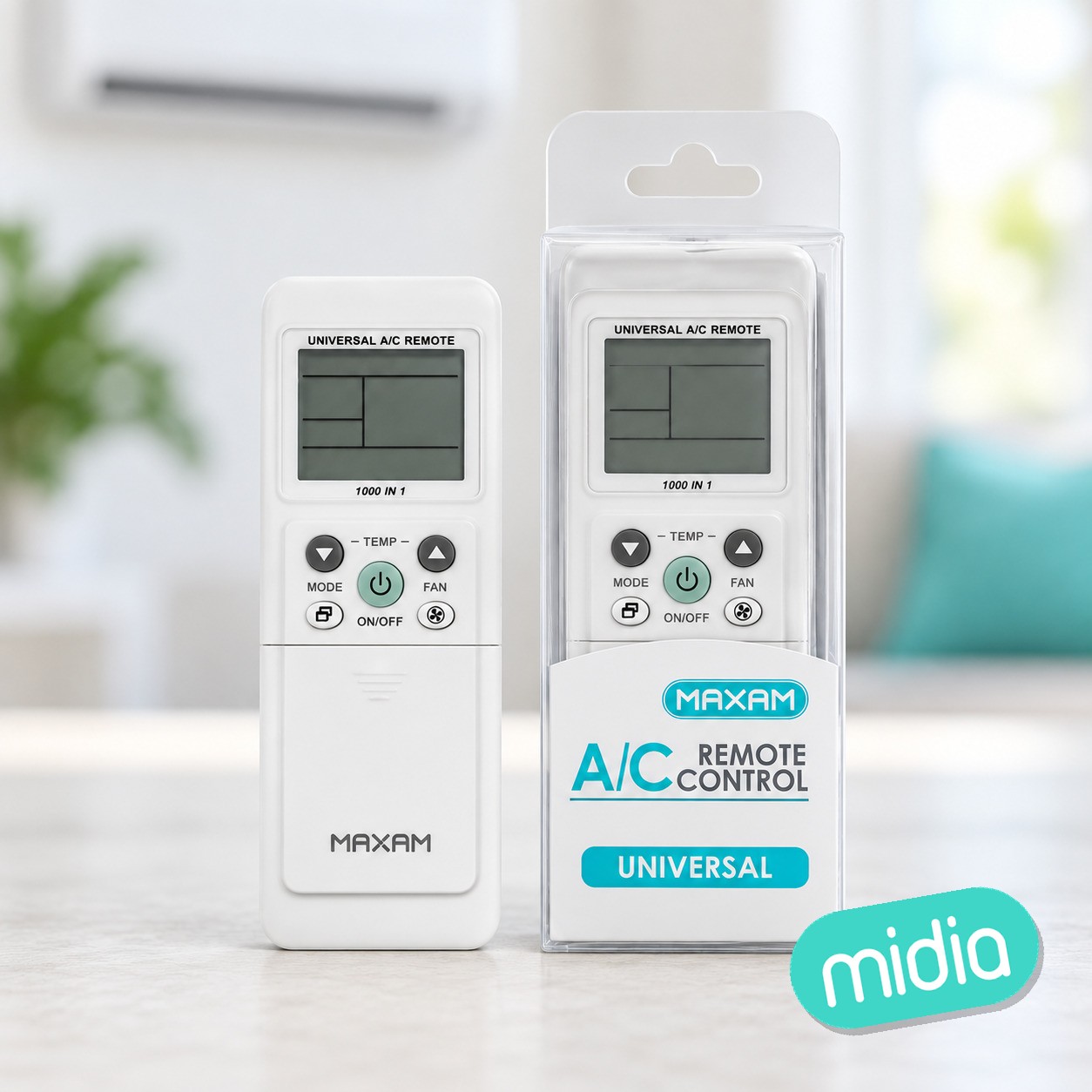 YK-0011 Mando a distancia universal blanco para aire acondicionado (2 piezas*AAA, no incluidas)