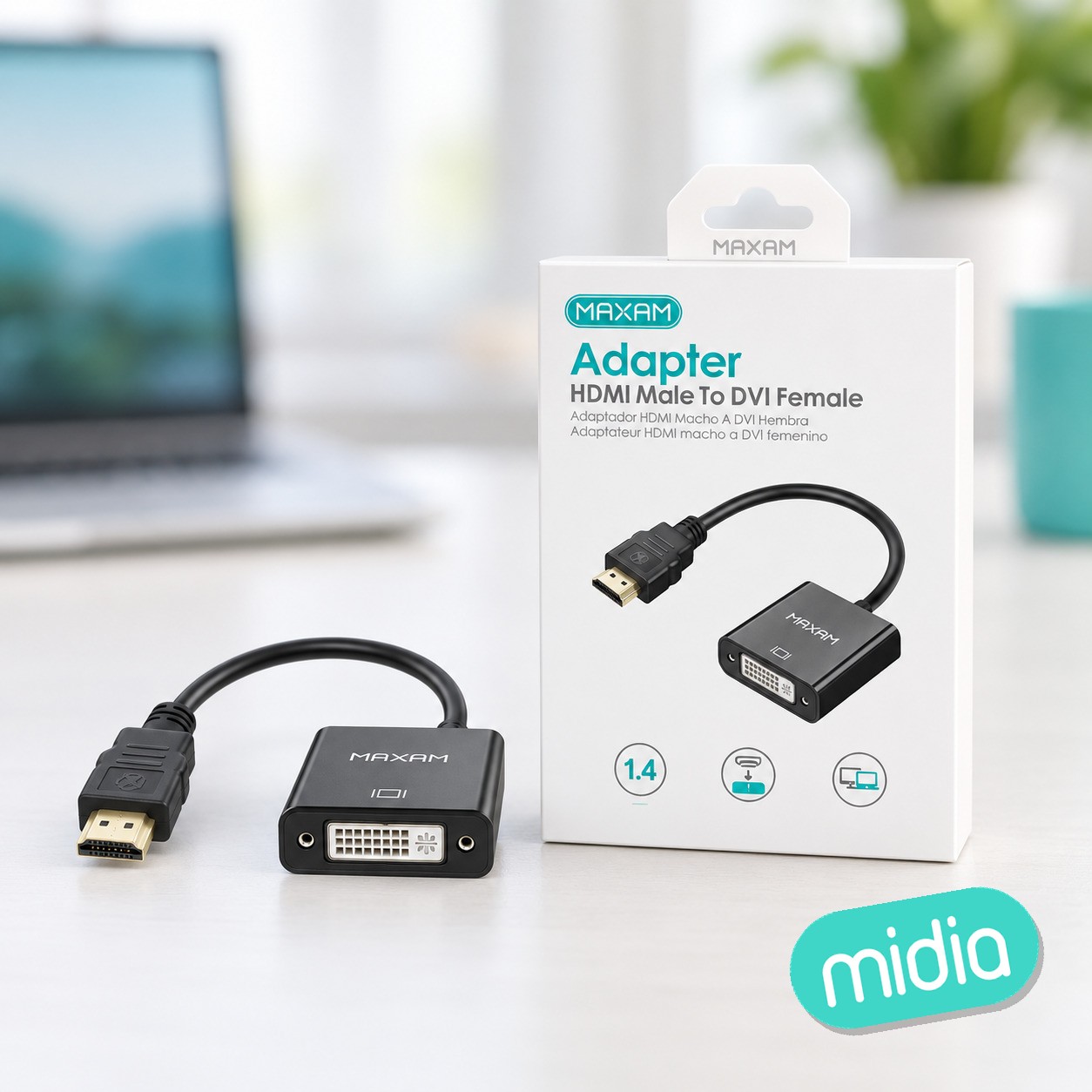 ZH-70V0 Negro HDMI (macho) a DVI (hembra) Cable Adaptador Longitud 20MM