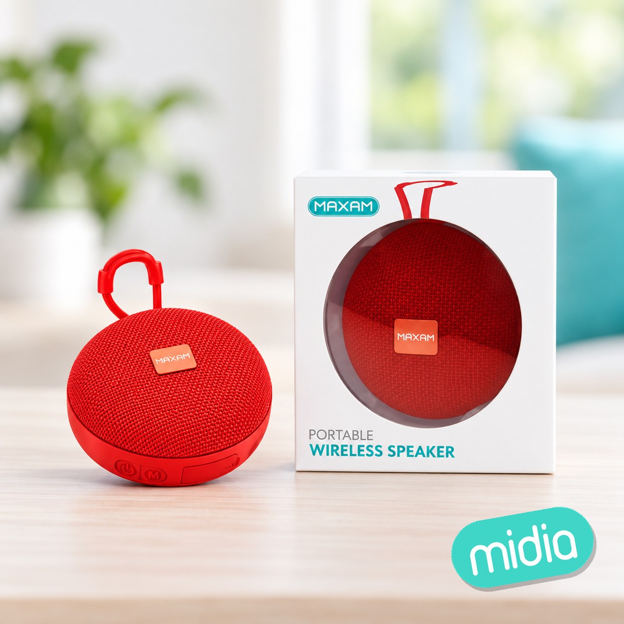 YX-B111 Altavoz portátil rojo con bluetooth 5W*1 500mAh compatible con TWS, radio FM, TF/USB
