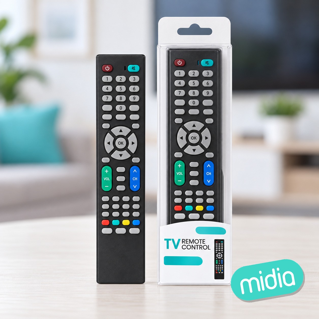 YK-0012 Mando a distancia universal para TV multimarca negro (2pcs*AAA, no incluye electricidad)