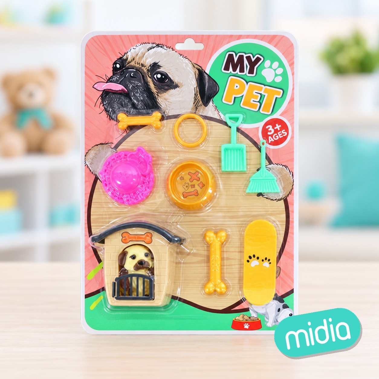 S/10 mascota con casa 2/m 10 cm