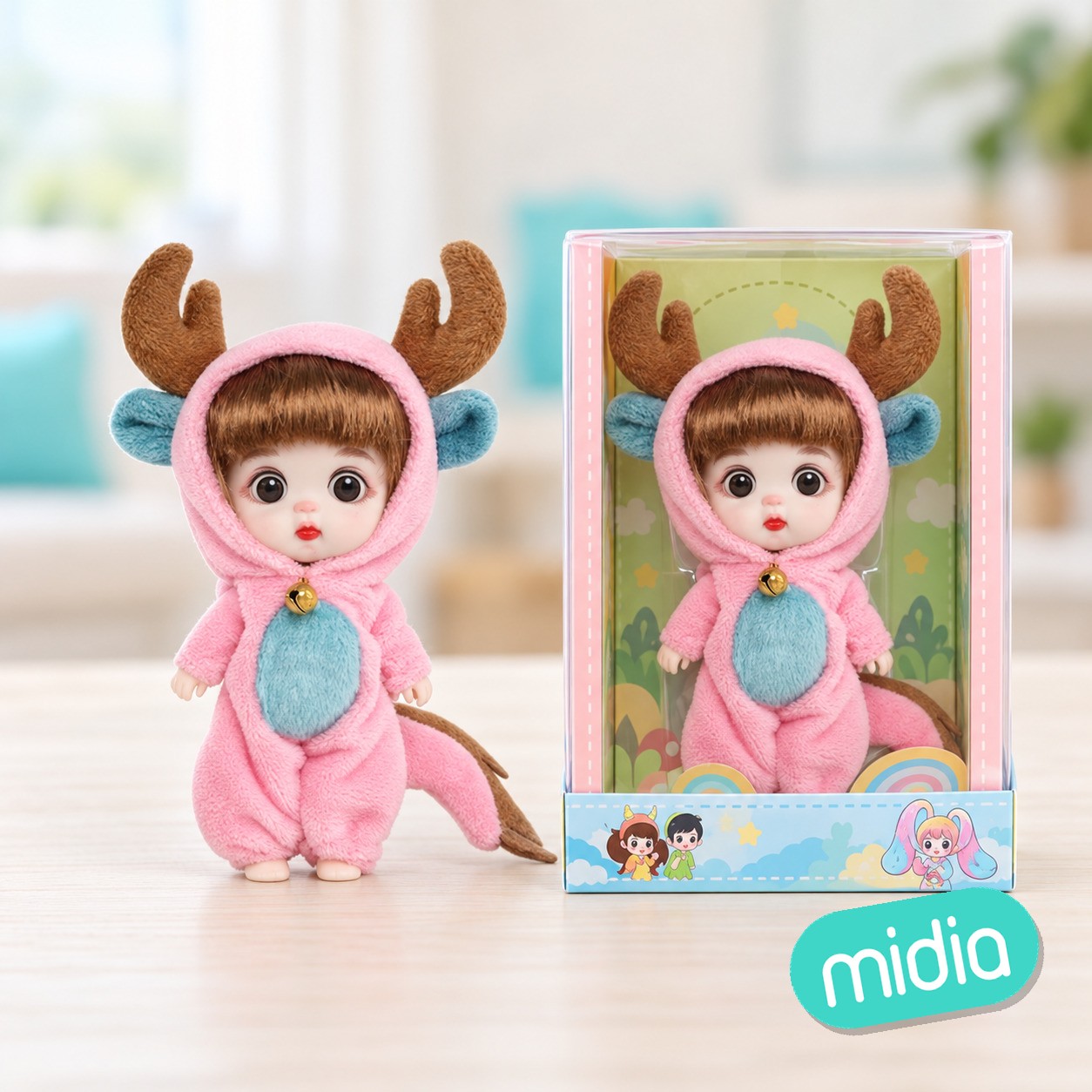 Muñeco porta móvil disfraz animal 6/m 15 cm