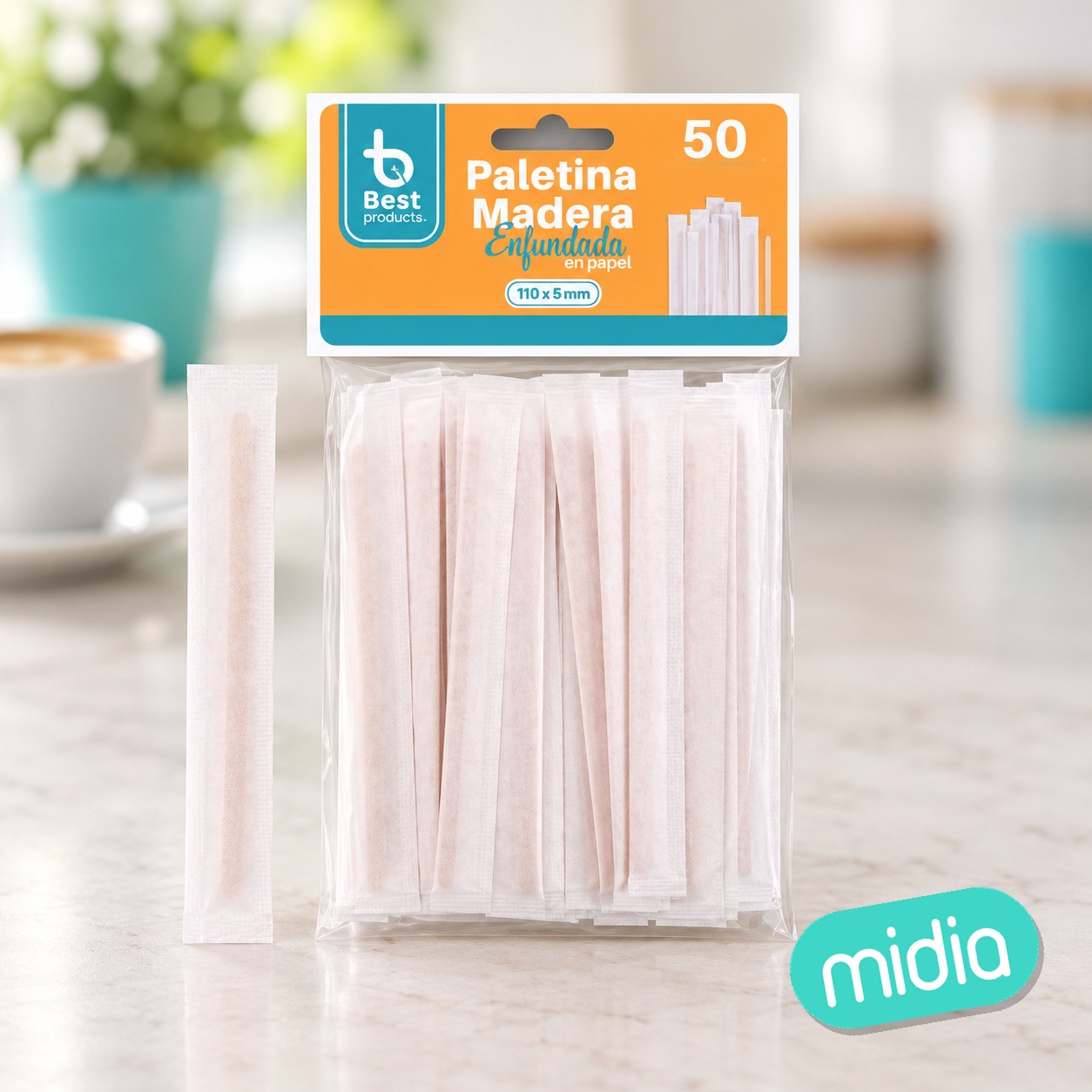 S/50 paletina madera enf. papel 11 cm