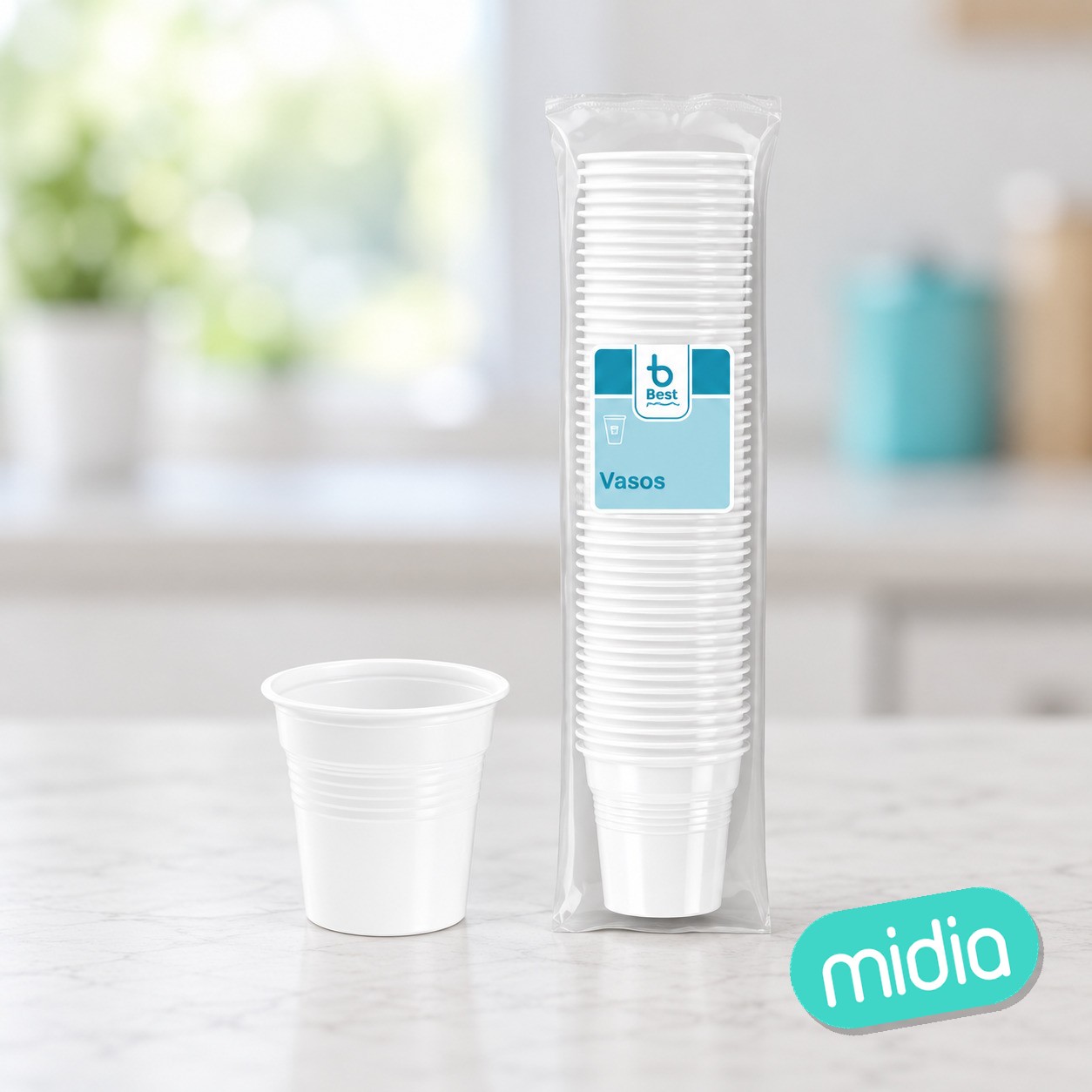 S/50 vaso reutilizable blanco 80 cc pp