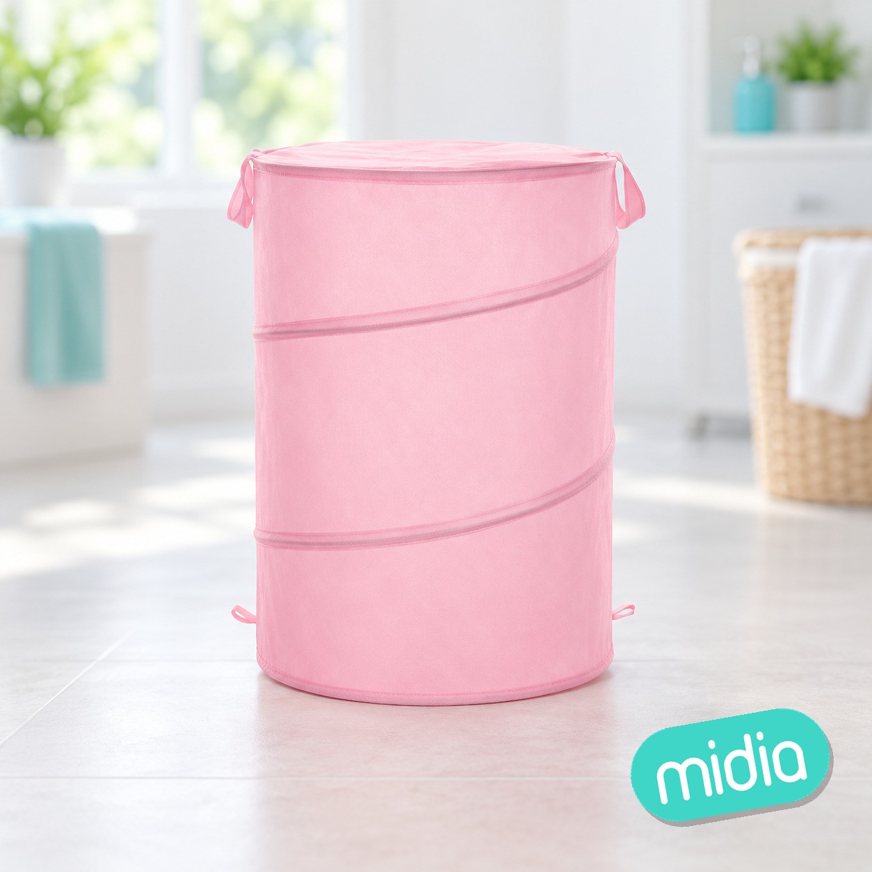 Cubo de ropa sucia 42*55cm rosa