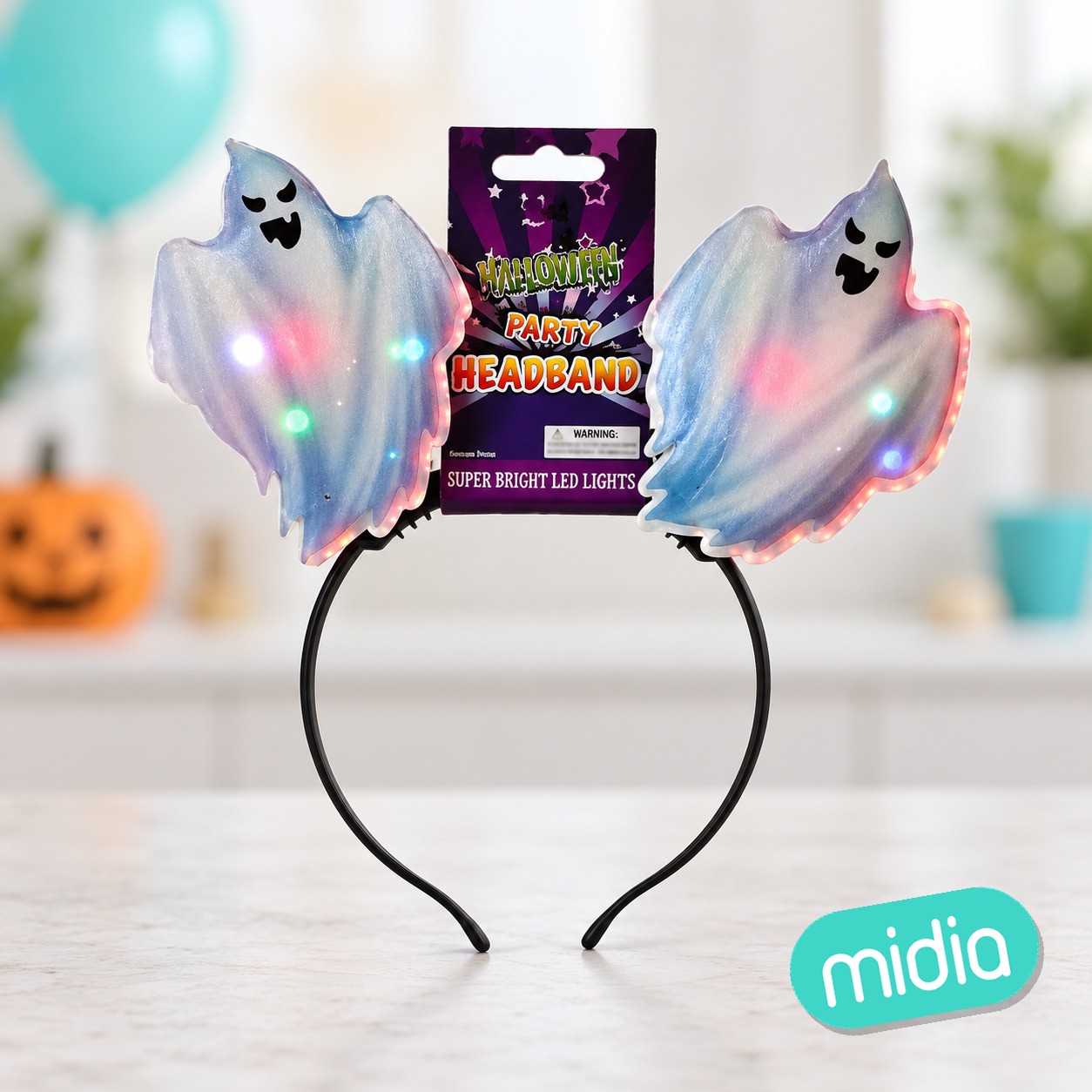 Diadema con luces de halloween