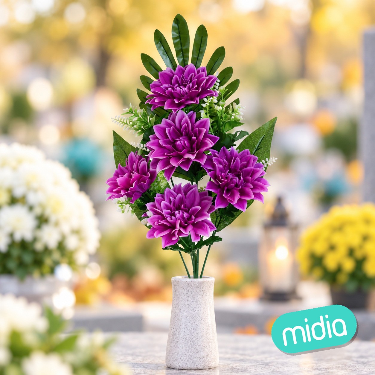 Conjunto dalias x 7-52 cm (violeta)