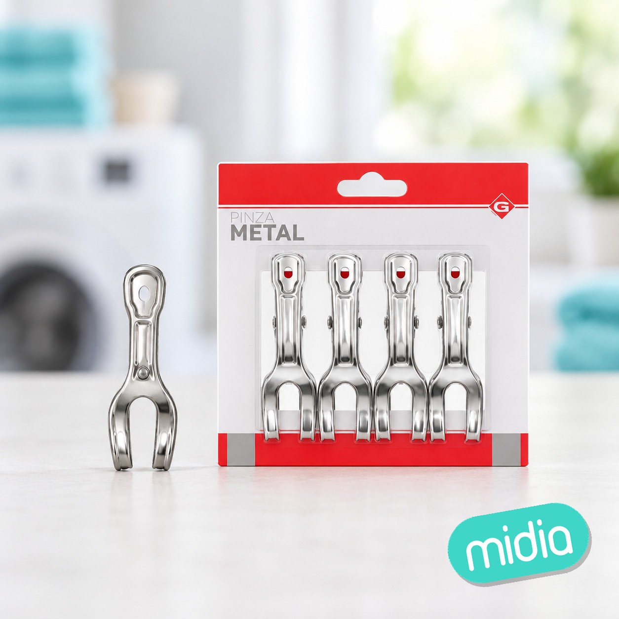 Pinza metal x4 9.5cm