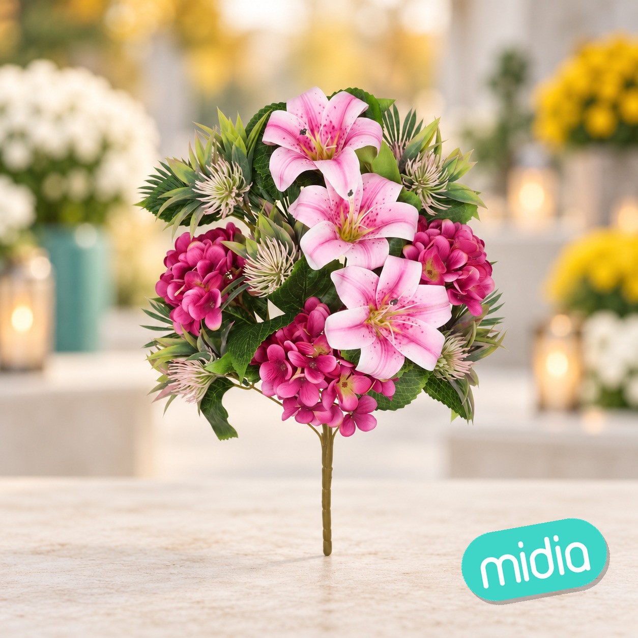 Conjunto lilium-hortensia x 11-56cm (fu)