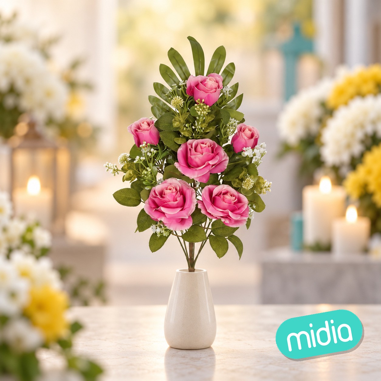 Conjunto rosas-cap (a) x 9- 52 cm (fu)