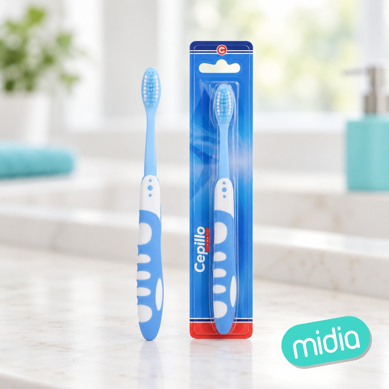 Cepillo dental plegable 6x12x2cm