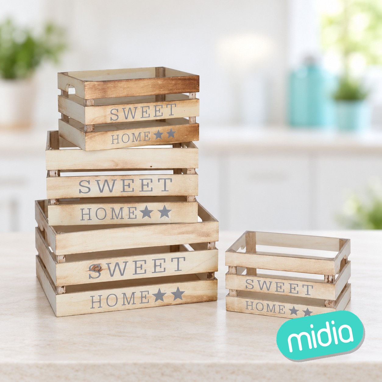 Set 4 cajas lusa 40x30x20 natural