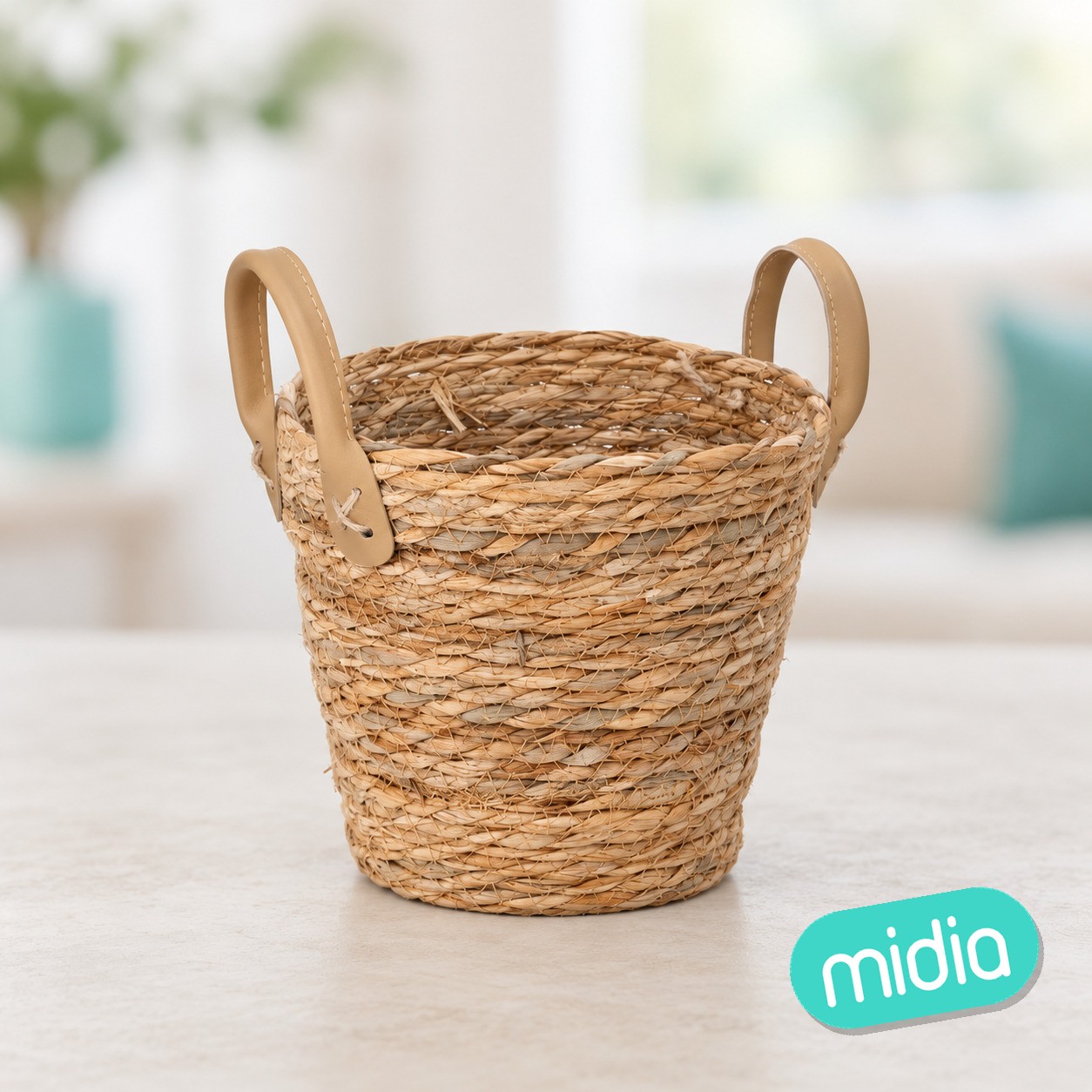 Cesta natura 2 asas 21x19cm