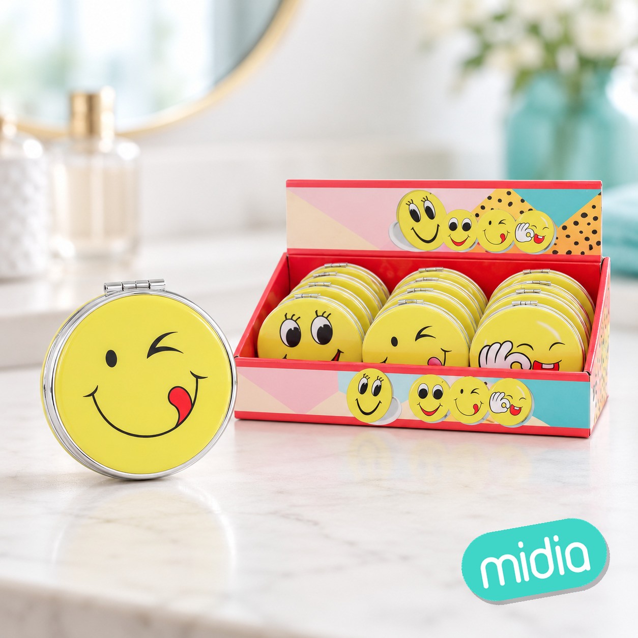 Espejo bolso emoji 7.5cm 4 surt