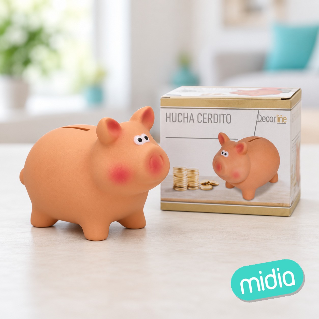 Hucha cerdito luismi 14,5x10,5x12,20cm