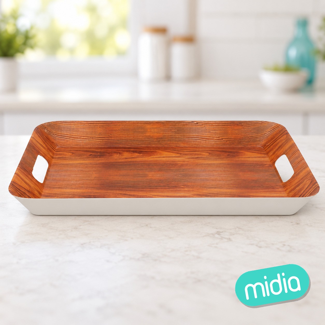 Bandeja rect. mon bois 45x31cm 2 surt