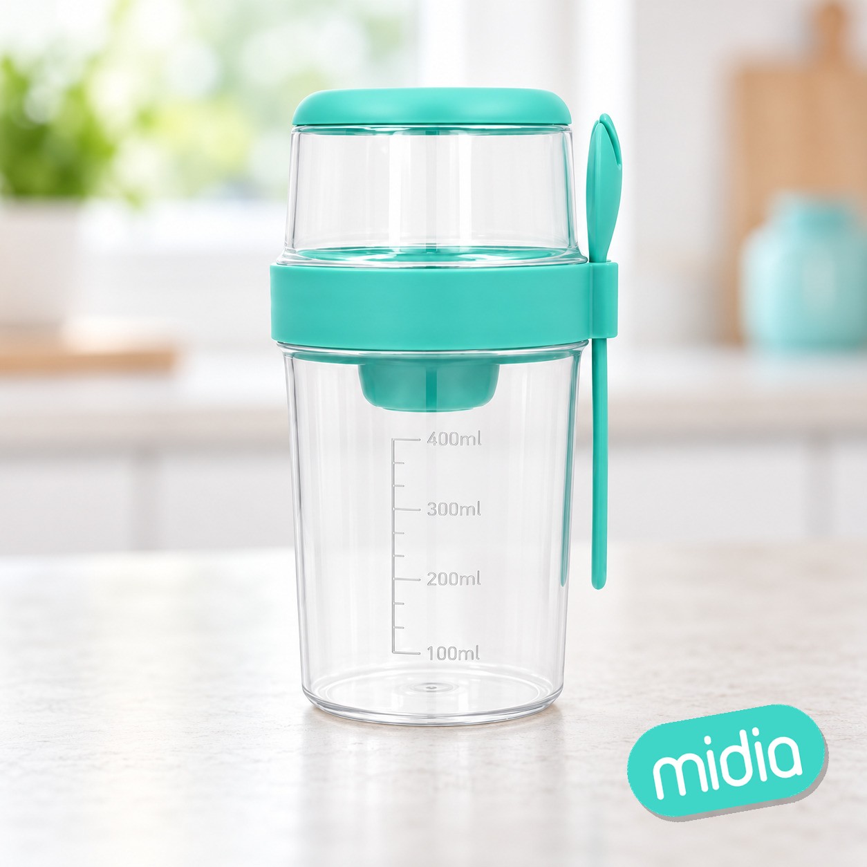 Vaso cereales to go c/cuchara 560ml 3 std.
