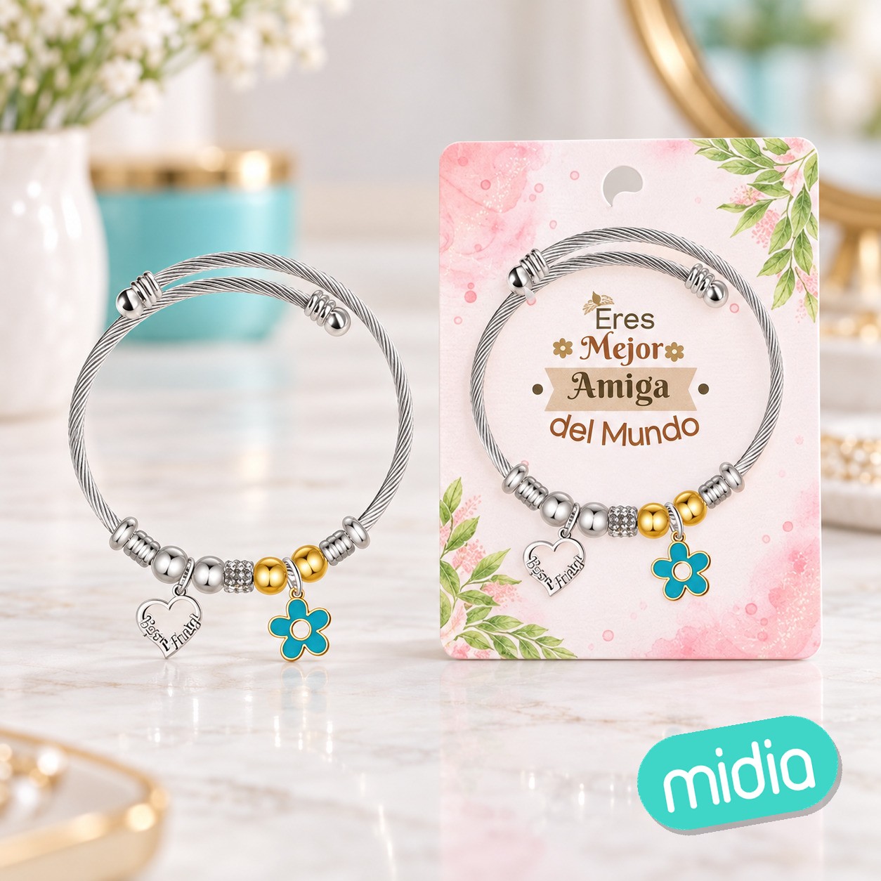 Brazalete acero para amiga