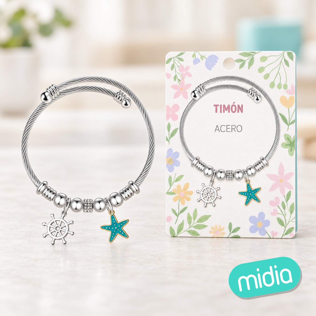 Brazalete acero con: tmon