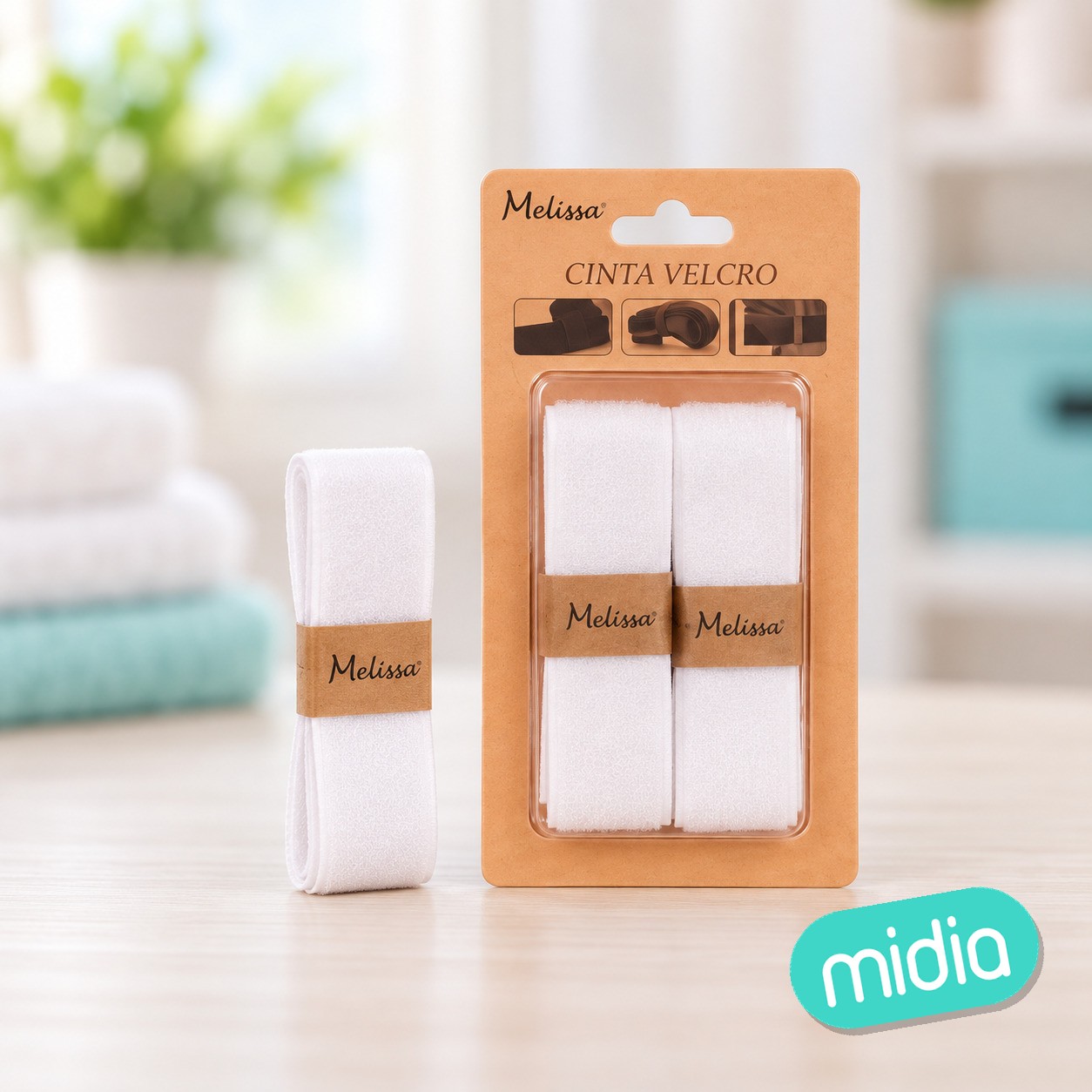 Cinta velcro blanco 3.0*70cm