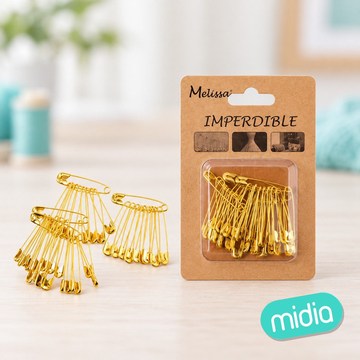 Imperdibles oro 35mm 40pc