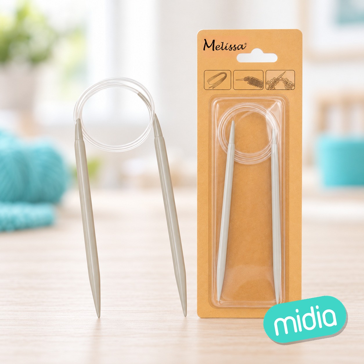 Agujas circulares plastica tejer 80cm 4.5mm