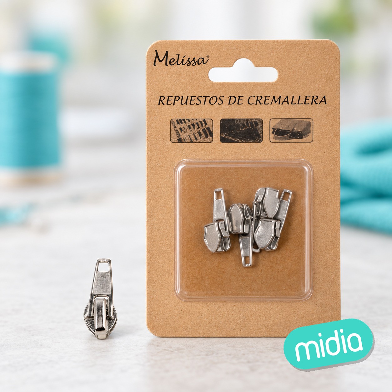 Deslizadores cremallera plata