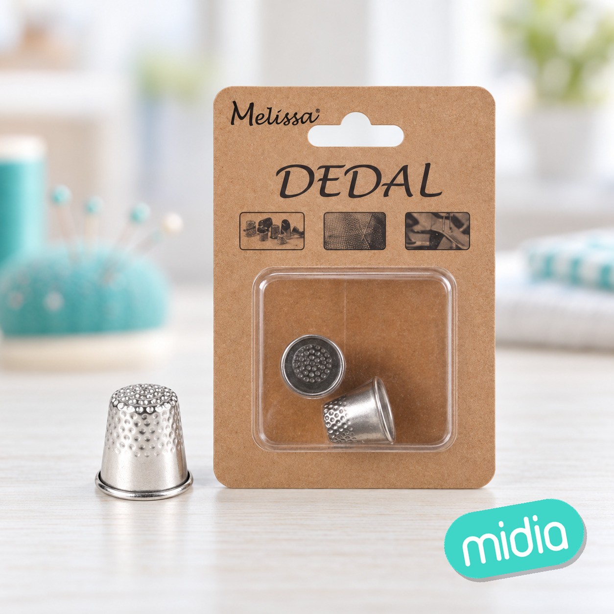 Dedales metalico plata 18mm 2pc