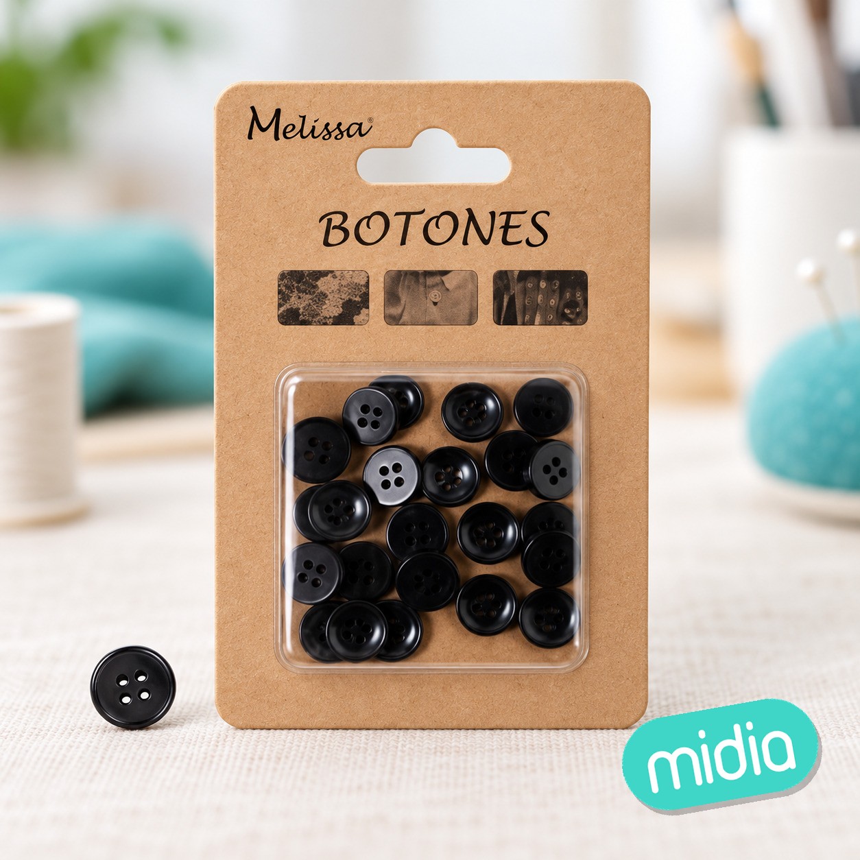 Botones negro camisa 11mm