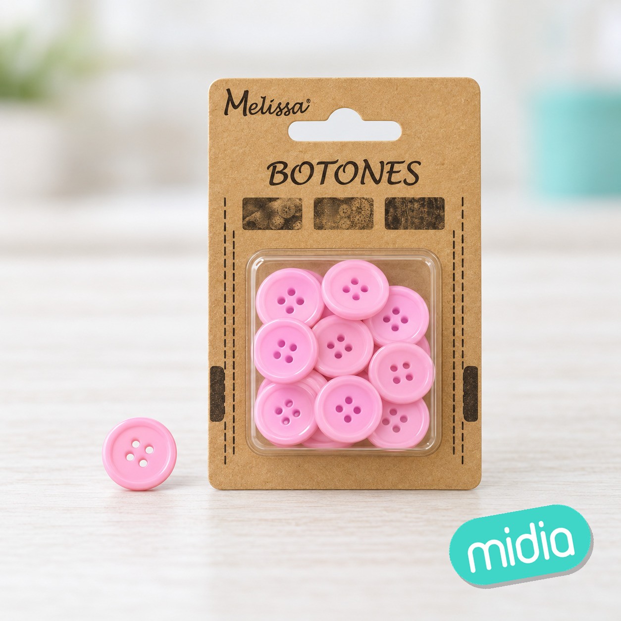 Botones color surtido camisa 15mm 24pc