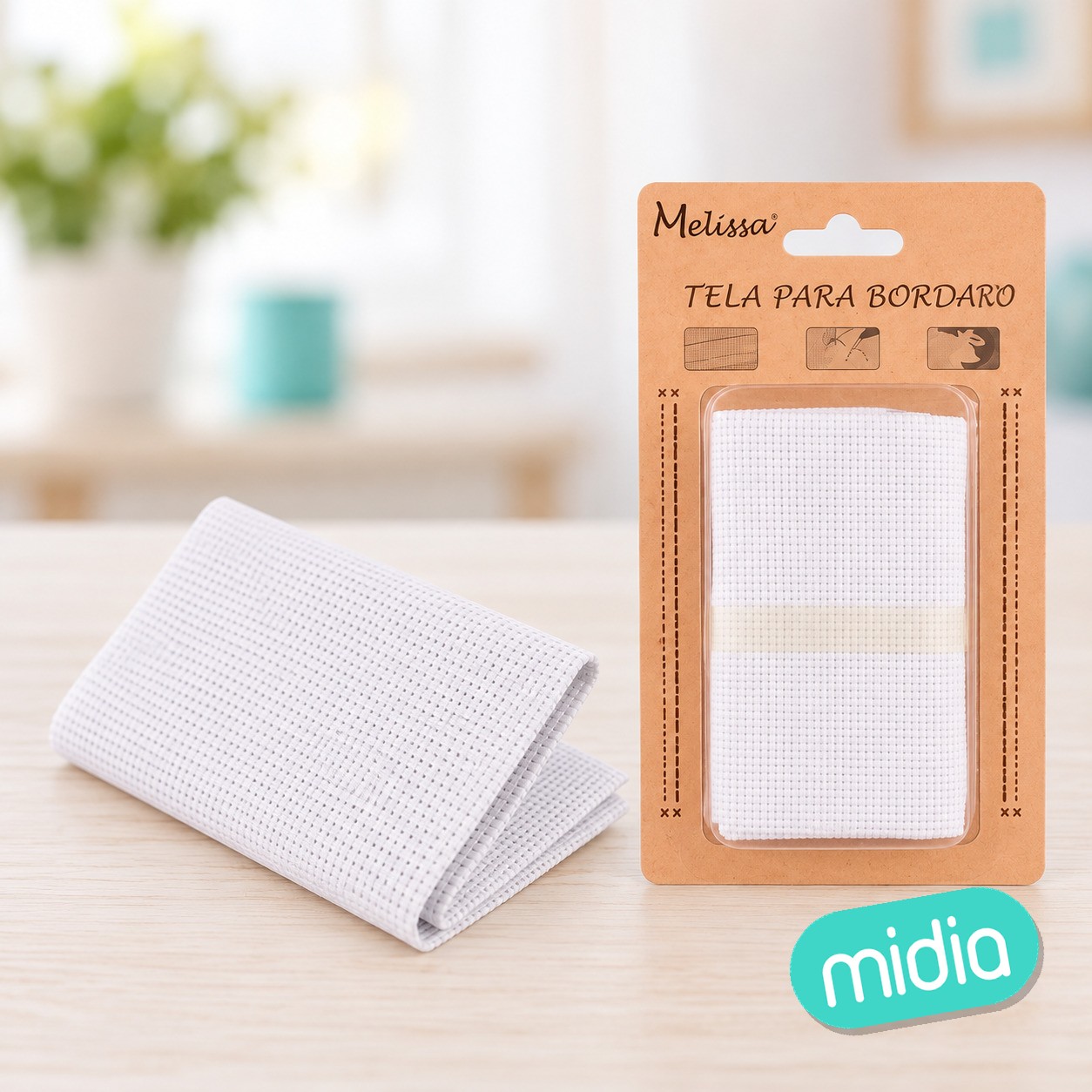 Tela bordado 34'34cm
