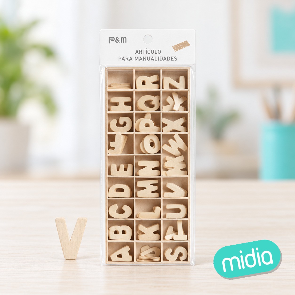 21.5*9.5*1.5mm letras de madera