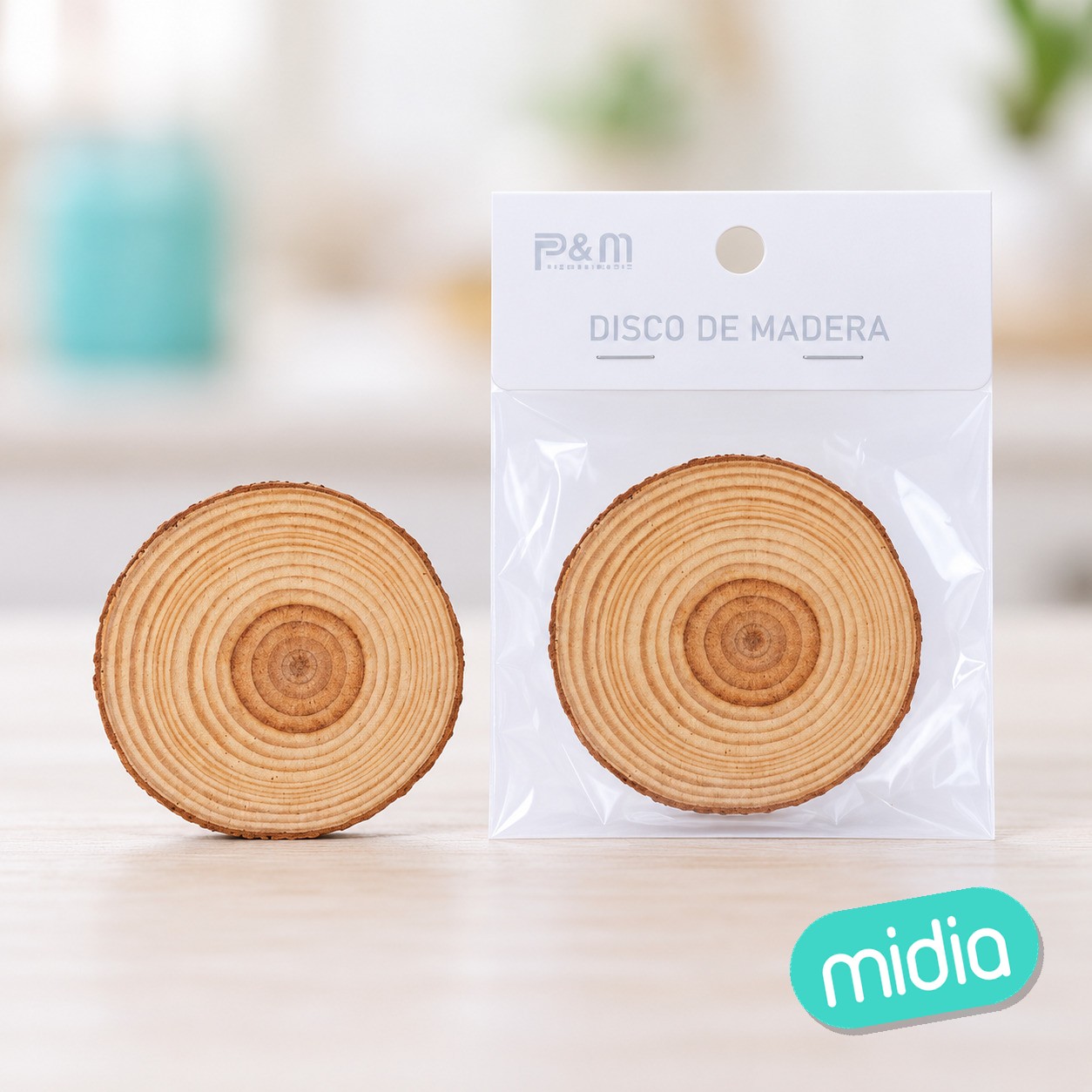 Disco de madera -7-8*1.0cm