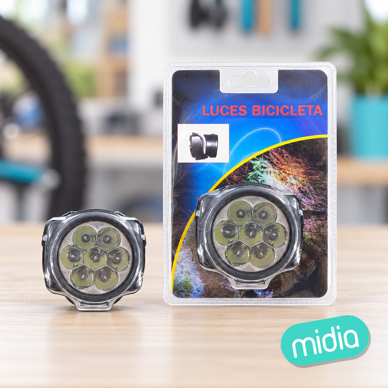 Lampara led bici 7bombilla
