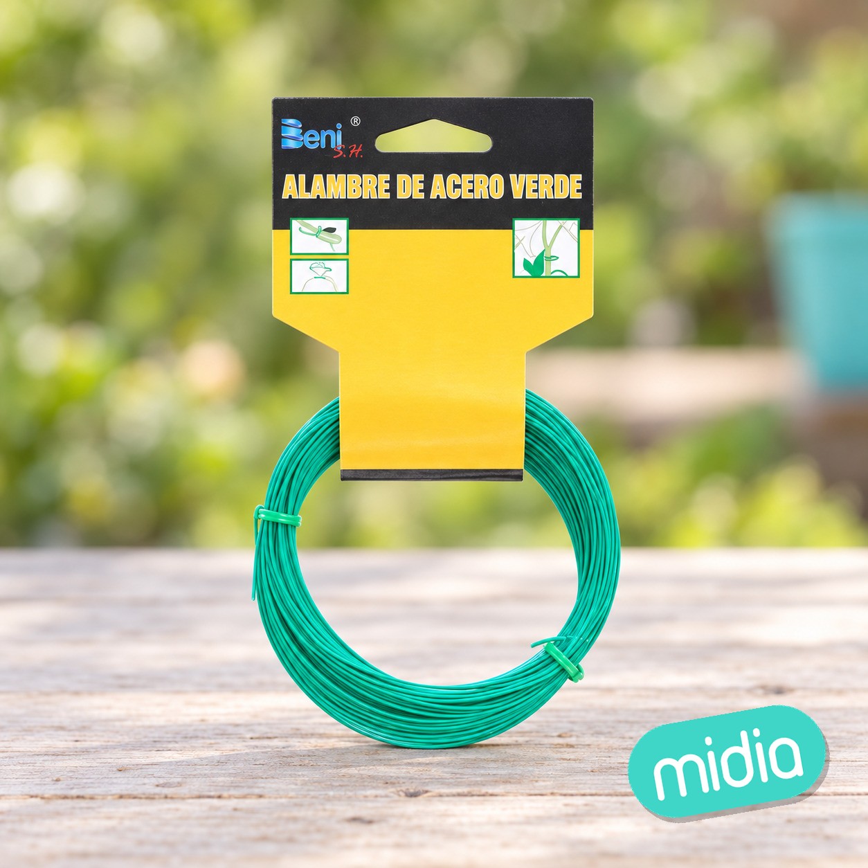 Alambre acero verde 0.7mmx3om