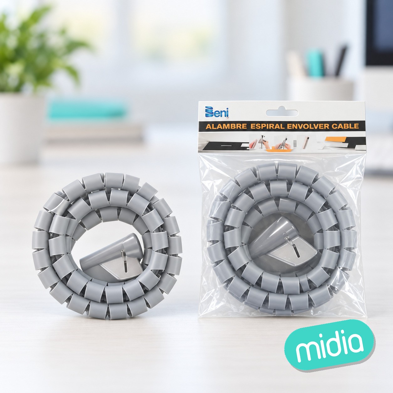 Espiral volver cable 28mmx1.5m alambre