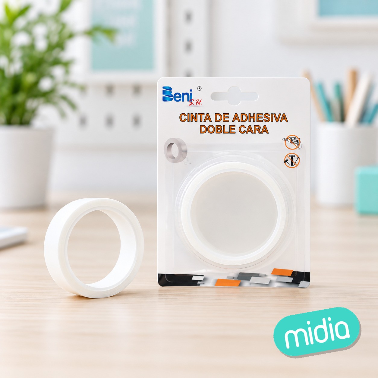 Cinta adhesiva doble cara 3cmx1m 2mm