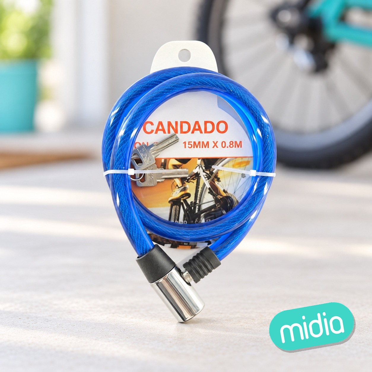 Candadocon cable 15mmx80cm