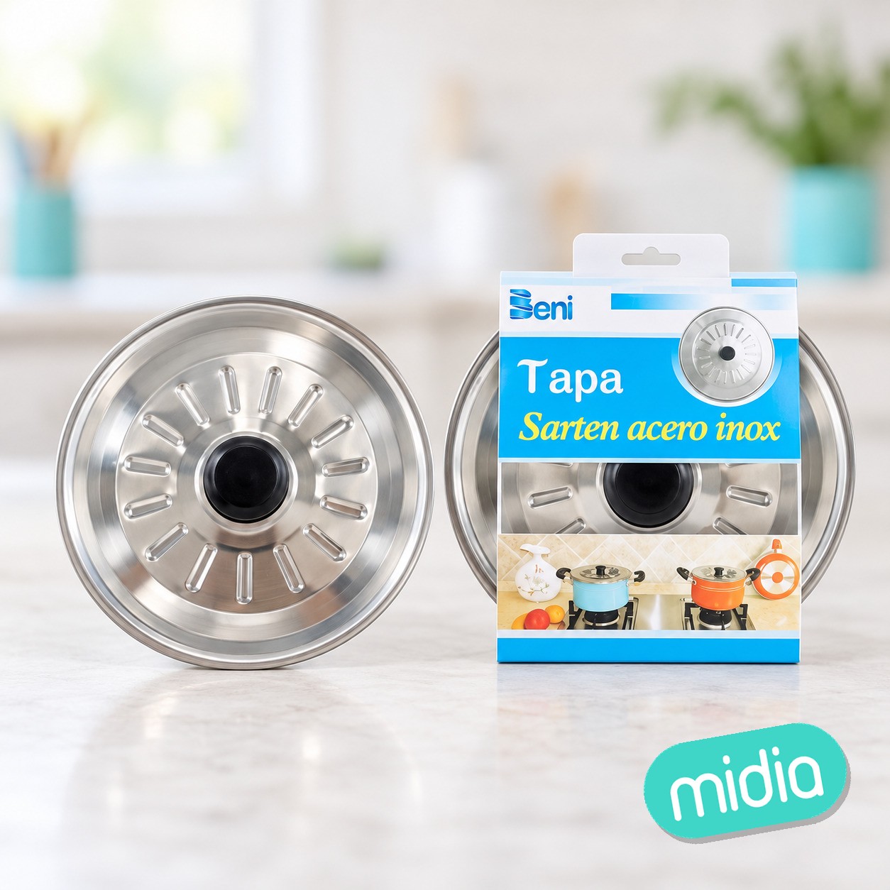 Tapa sarten aluminio inoxi 20cm