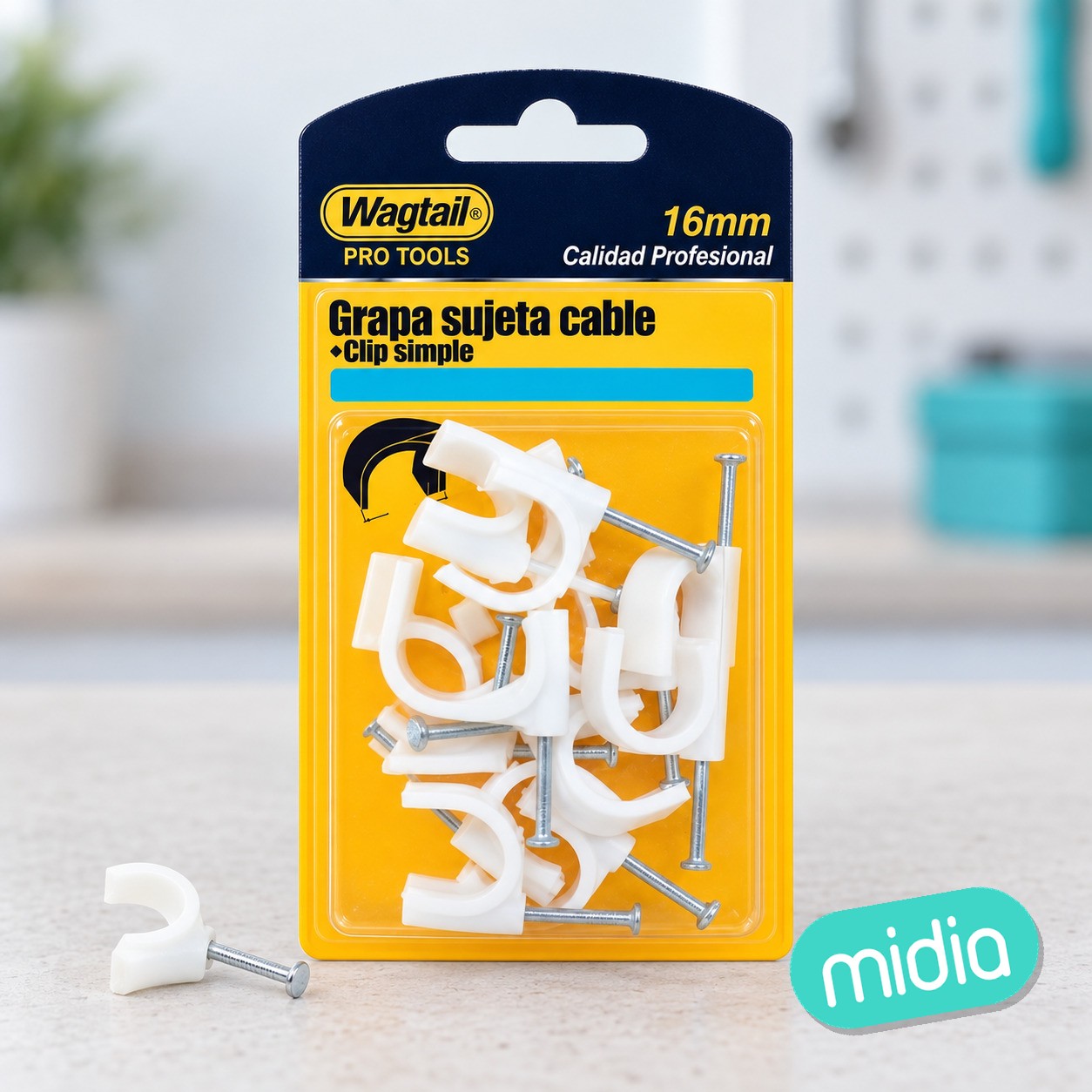 Grapa sujeta cables 16mm