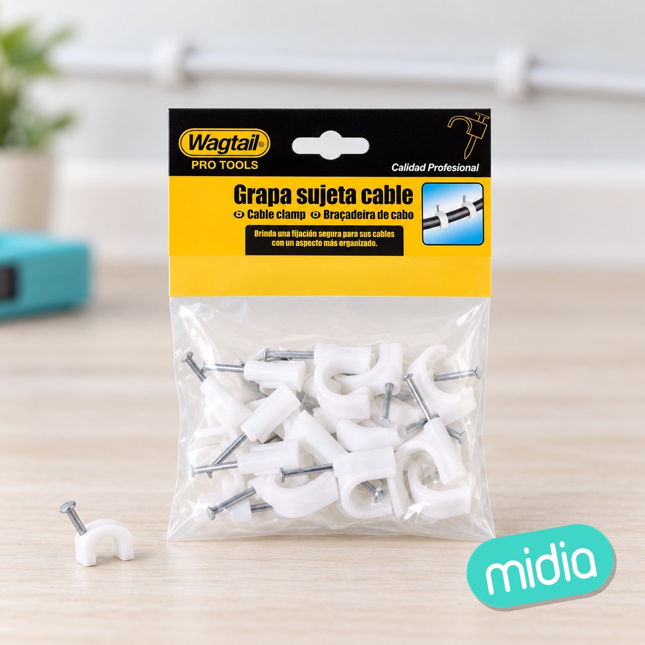 Grapa sujeta cables 18mm