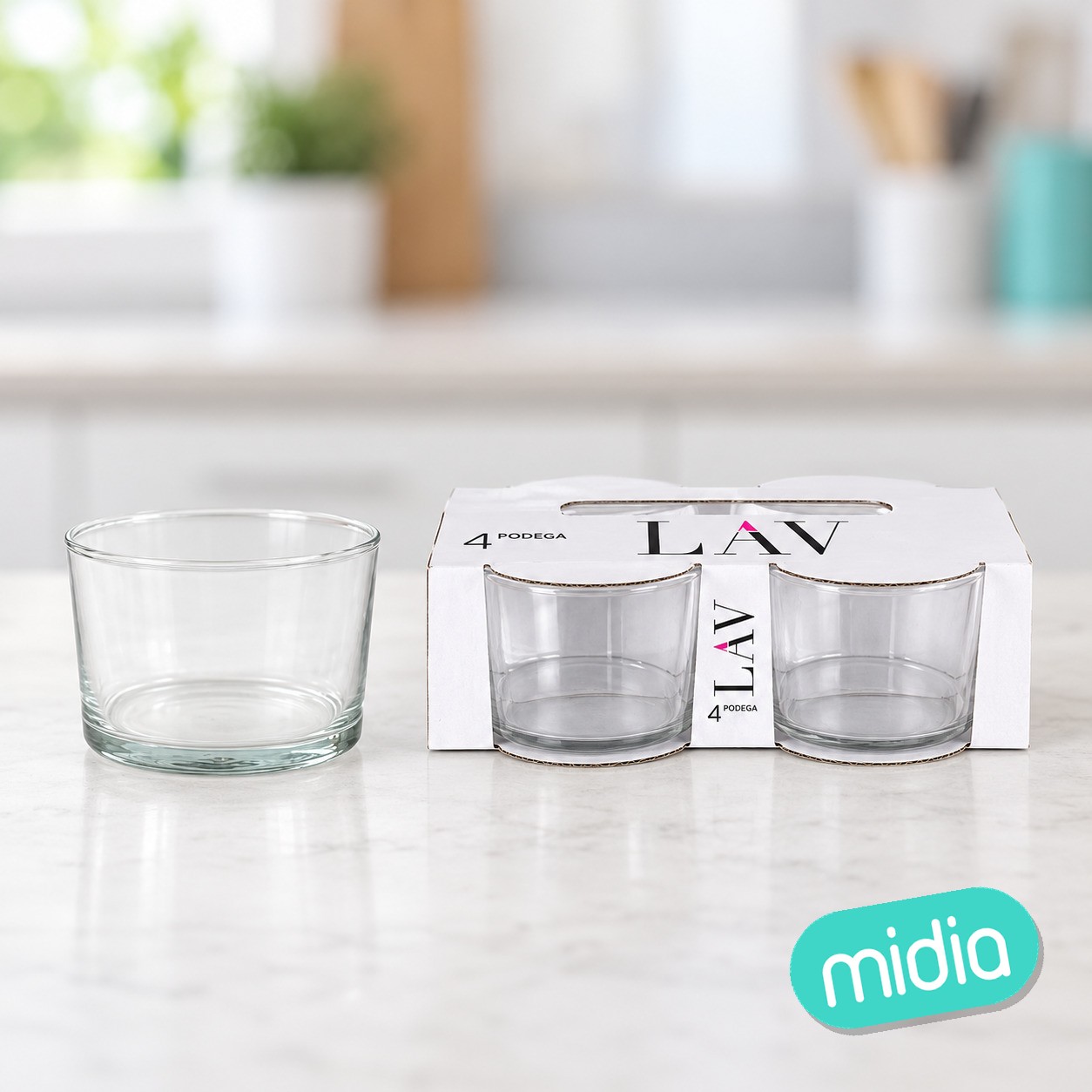 Set 4 vasos chiquito 240cc