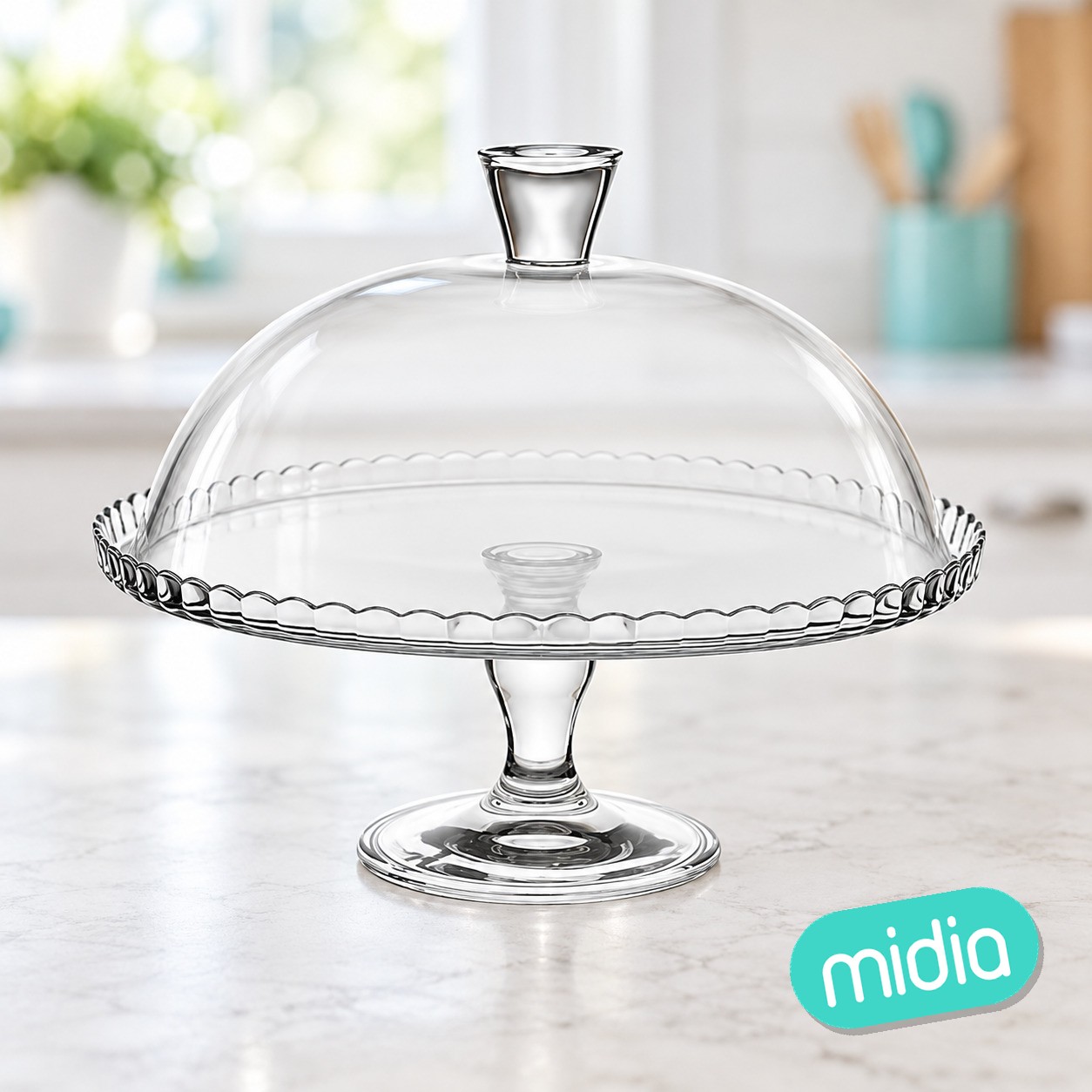 Expositor de tartas de cristal Lara 32 cm diám.