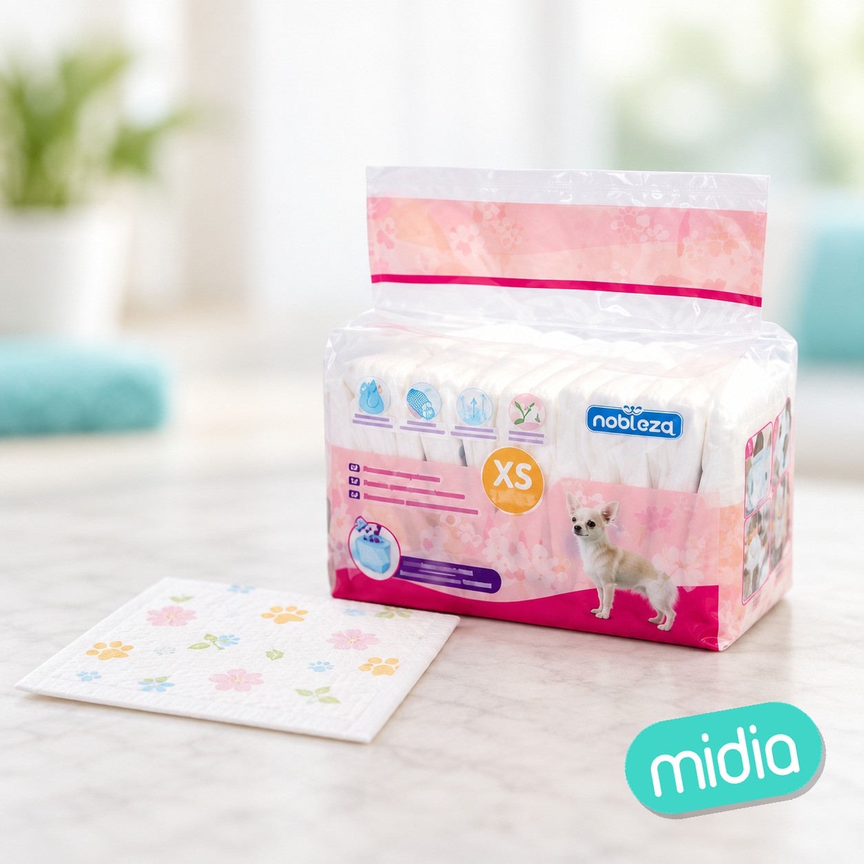 Pañales para mascotas-12 pcs-L34*W30cm