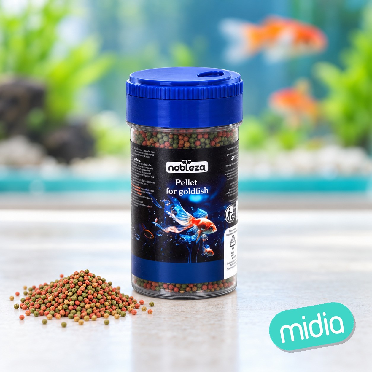 Alimento para carpas doradas