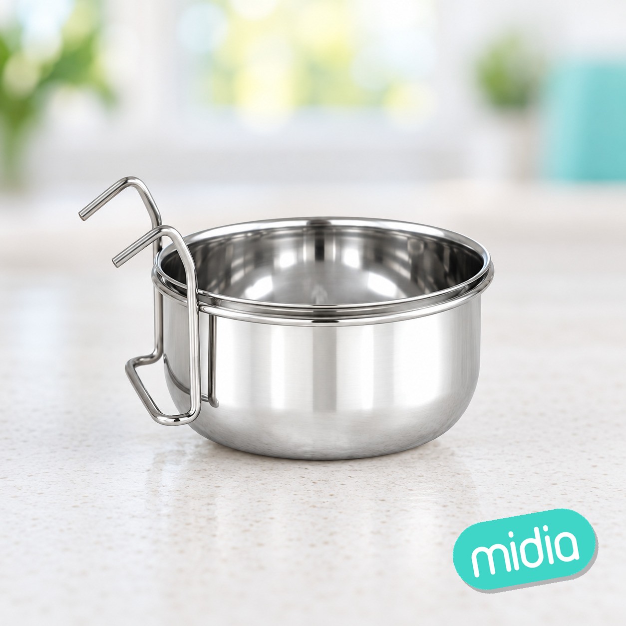 Dispensador de comida de acero inoxidable para pájaros