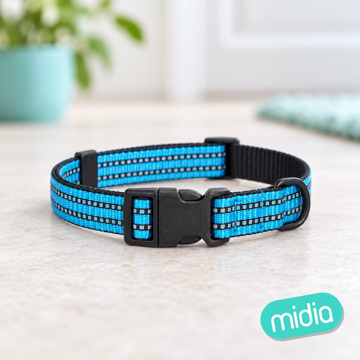Collar reflectante para perros de imitación de nylon(S,W1.5*L25-40cm,Rojo,Azul,Verde,Gris)