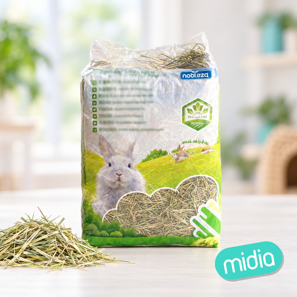 Heno comestible para animales pequeños